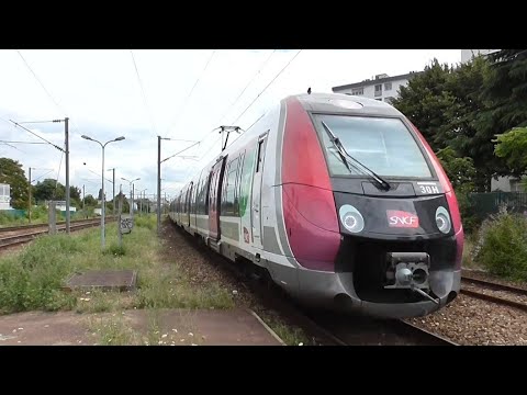 Z50000 NAT : Arrivée à la gare d'Epinay Villetaneuse sur la ligne H du Transilien