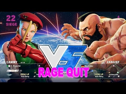 SFV - Zangief Vs. Cammy (Al_Maghribi / FengShuiEngine) - Rage Quit - 60fps ✔