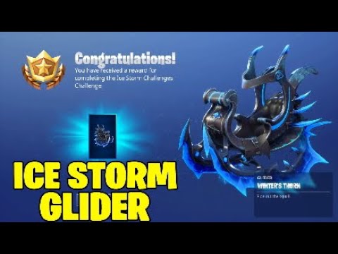 Fortnite new glider gameplay.WINTERS THORN - ICE STORM GLIDER