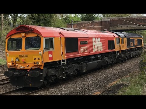 GBRF 66783 & 66786 Passing Croft | 0E14 Millerhill S.S. to Doncaster Down Decoy | 10/05/21