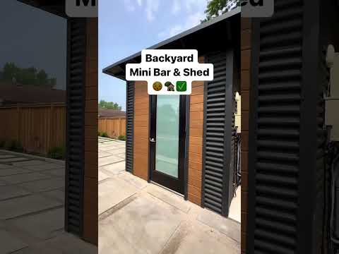 A Backyard Renovation Upgrade for Mini Bar and Shed #backyard #pool #landscape