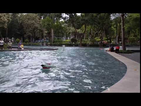 Remote control boats at Victoria park in Hong Kong
