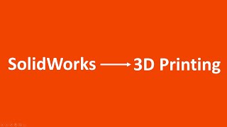 How to convert SolidWorks file to STL file format for 3D Print