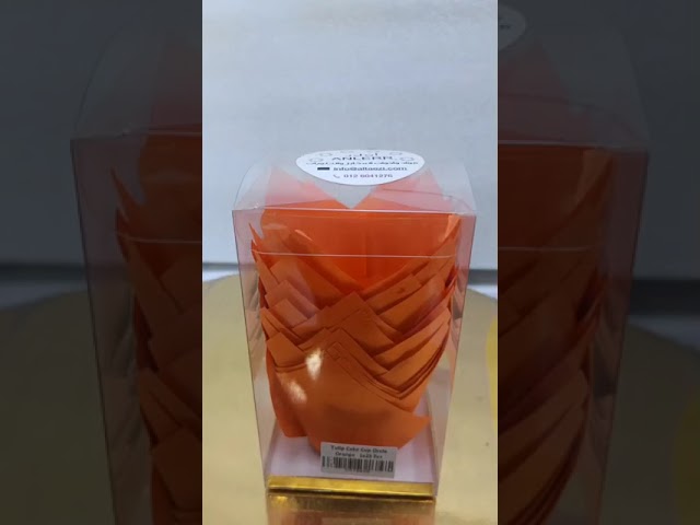 كب كيك توليب 25 قطعه لون احمر