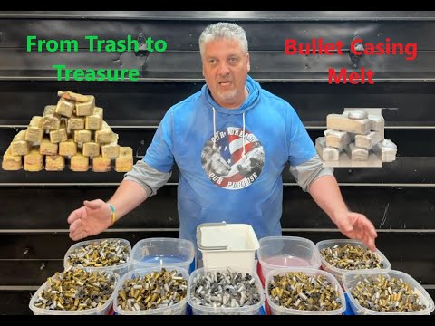 Bullet casing melt down, Converting Trash to Treasure #trashtotreasure #smelting #meltingaluminum
