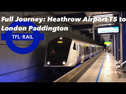 🚈 Full Journey on TfL Rail Class 345 From Heathrow Airport T5 to London Paddington