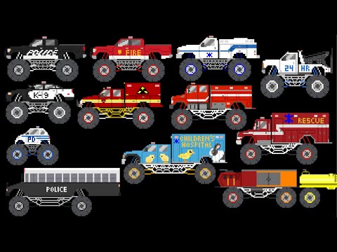 Monster Emergency Vehicles 2 - @TheKidsPictureShow 