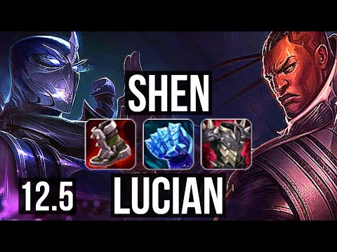 SHEN vs LUCIAN (TOP) | 7/0/12, 1.6M mastery, Rank 8 Shen, Godlike | BR Challenger | 12.5