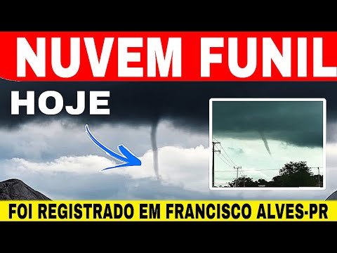 😱🌪️NUVEM FUNIL foi registrado em FRANCISCO ALVES no PARANÁ está tarde quinta-feira 13/11/25 