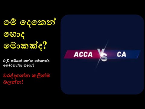 CA VS ACCA : Sinhala