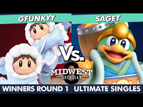 Midwest Arcadian 6 - GFunkyy (Ice Climbers) Vs. Saget (King Dedede) SSBU Ultimate Tournament