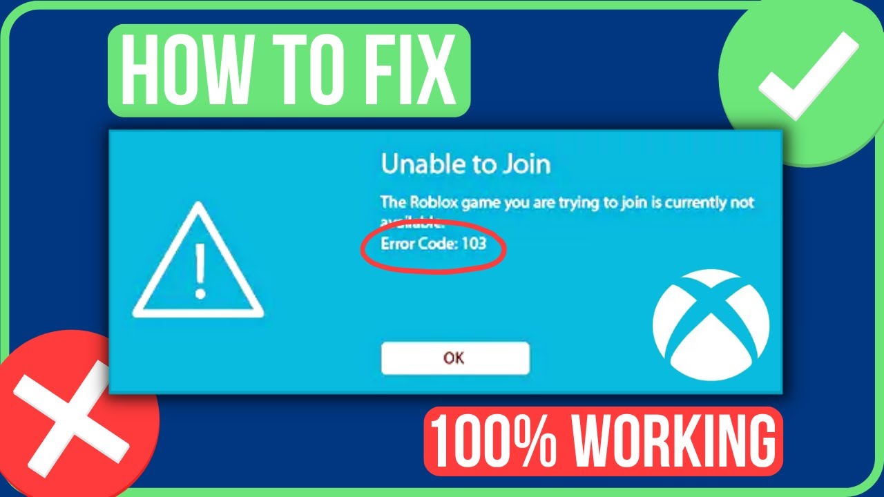 ROBLOX ERROR CODE 103 XBOX FIX | How to Fix Error Code 103 Roblox