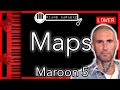 Maps (LOWER -3) - Maroon 5 - Piano Karaoke Instrumental
