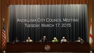 preview picture of video '20150317 - Andalusia City Council Meeting - March 17 2015'