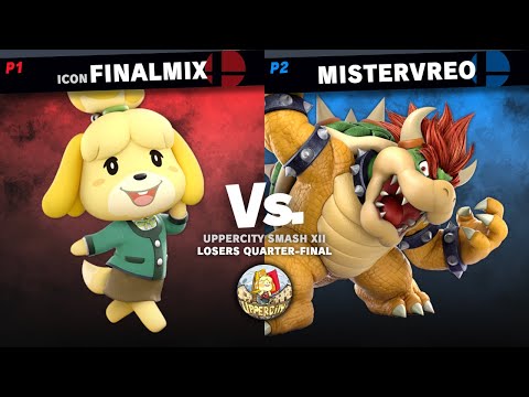 UpperCity Smash XII - FinalMix (Isabelle, Steve) vs MisterVreo (Bowser) - Losers Quarter-Final