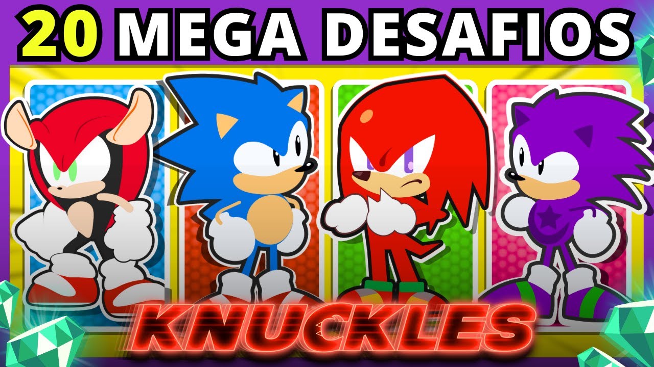 🥊🦔 20 MEGA DESAFIOS KNUCKLES | Somente os fãs de SONIC vão acertar TUDO!!! | #quiz #buuquiz #sonic