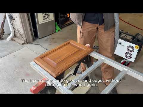 Decades of Stain Gone in Seconds (Cabinet Restoration)