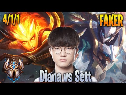 Diana (FAKER) vs Sett - Mid - KR Challenger