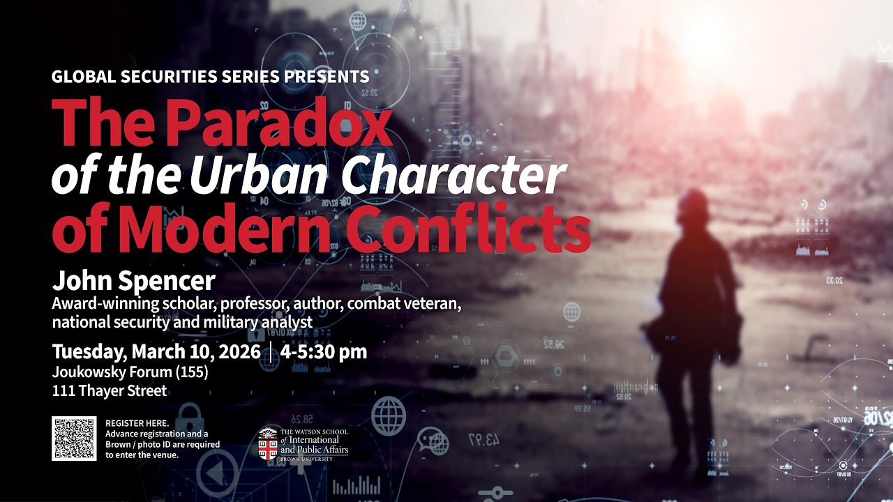 John Spencer — The Paradox of the Urban Character of Modern Conflicts