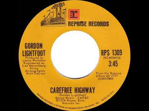 1974 HITS ARCHIVE: Carefree Highway - Gordon Lightfoot (stereo 45--#1 A/C)