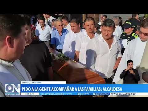 Último adiós para víctimas de fatal accidente en Galán, Santander