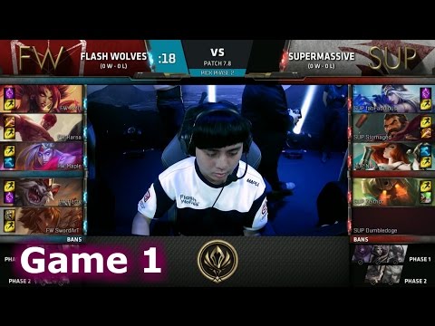 Flash Wolves vs SuperMassive | Game 1 LoL MSI 2017 Play-In | FW vs SUP G1 MSI 2017