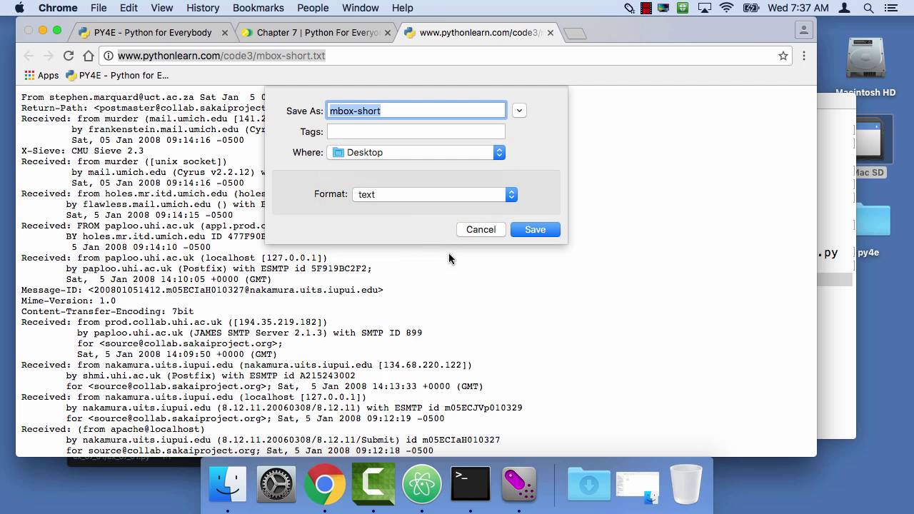 Worked Exercise 7.1 - Opening and Reading a File