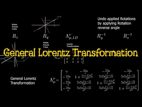 Derivation of General Lorentz Transformation with Rotation Matrix