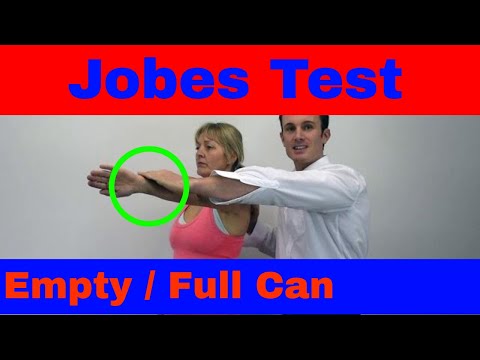 Jobe's Test Empty Full Can shoulder impingement special Test Video Demonstration