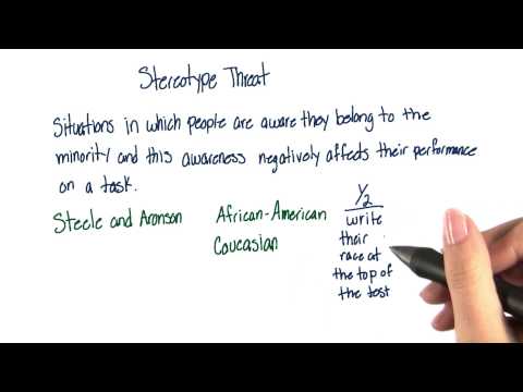 Stereotype threat - Intro to Psychology