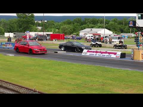 2002 Camaro Z28 Single Turbo VS. 2005 Evo VIII FP Green