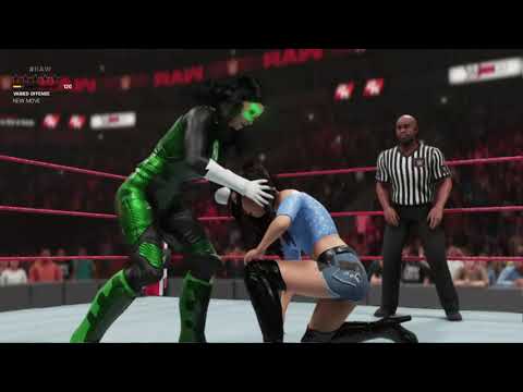 WWE 2K19 Green Latern (Jessica Cruz) VS Ariana Grande 2 out of 3 Falls Match