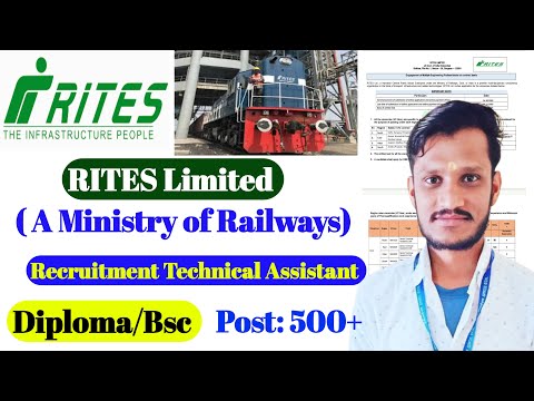 RITES Ltd Recruitment 2025 | RITES Ltd Recruitment Technical Assistant | Diploma jobs | railway jobs