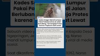 Viral Video Kades di Sragen Mandi Lumpur Protes Jalan yang Rusak Sejak 2019, Jadi Satu satunya Akses