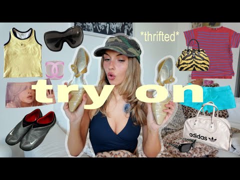 *TRY ON* THRIFT HAUL 🧸ྀི (00s vintage sportswear, 2000s, chic, cool girl, pinterest inspired & more)