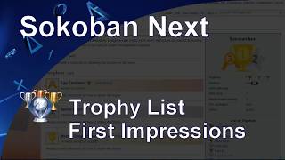 Sokoban Next Trophy List - First Impressions
