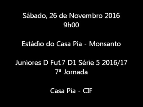 Juniores D Fut.7 D1 Série 5 2016/17, jornada 7; C...