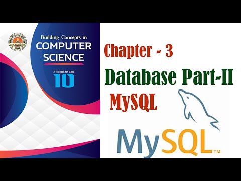 SEBA | COMPUTER SCIENCE | CHAPTER 3 | DATABASE PART II