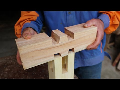 Awesome Traditional Hand Cutting Joints, Simple Woodworking Joints But Very Strong You Never See