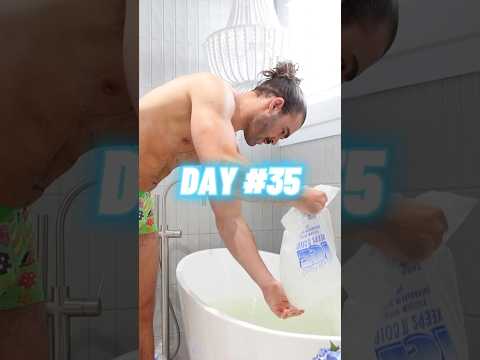 Ice Bath Day 35 #Shorts #WimHof