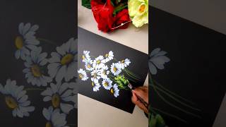 💫 GREAT Technique White Daisies Easy Nature Painting #shorts #shortsfeed
