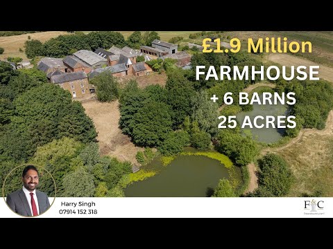 £1.9M Georgian Farmhouse with HUGE Development Potential | 25 Acres, 6 Barns + Bonus Plot! 🏡🔥