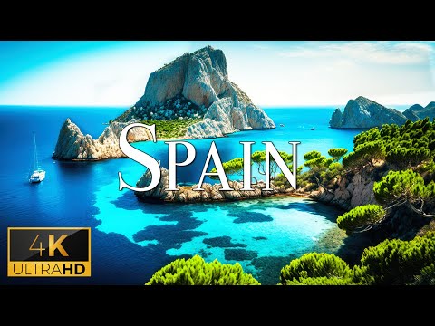 FLYING OVER SPAIN (4K Video UHD) - Peaceful Piano Music With Beautiful Nature Film For Stress Relief