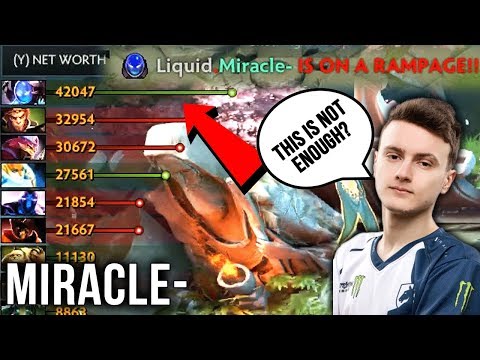 Miracle- WTF?! Arc Warden Highest Networth + Rampage - EPIC Match vs gh + LVL 25 Pangolier Spammer