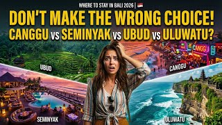 Where to Stay in Bali 2026 | Canggu vs Seminyak vs Ubud vs Uluwatu 🇮🇩
