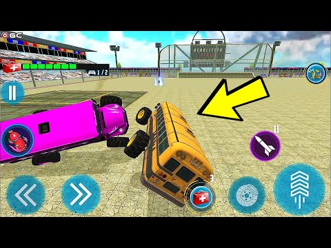 Monster Bus Demolition Derby Bus Destruction 2021 - Impossible Racing - Android GamePlay