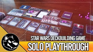 Star Wars the Deckbuilding Game Solo Playthrough and Review | Leaders Variant |