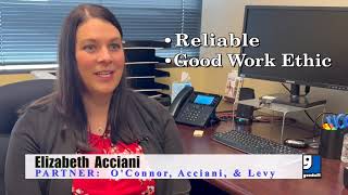 Grace gets a job at O'CONNOR, ACCAINI, & LEVY