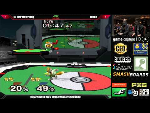 Super Smash Bros Melee Top 8 CT EMP Mew2King vs Leffen - Apex 2014 Tournament