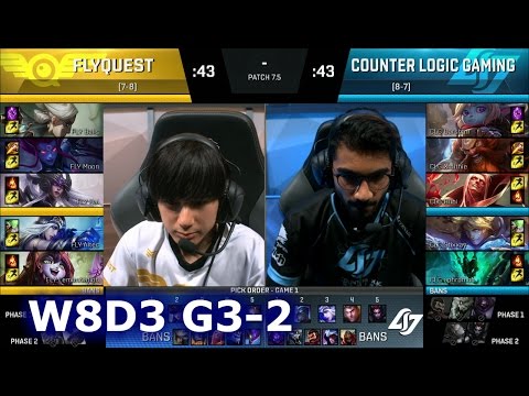 CLG vs FlyQuest Game 2 | S7 NA LCS Spring 2017 Week 8 Day 3 | CLG vs FLY G2 W8D3